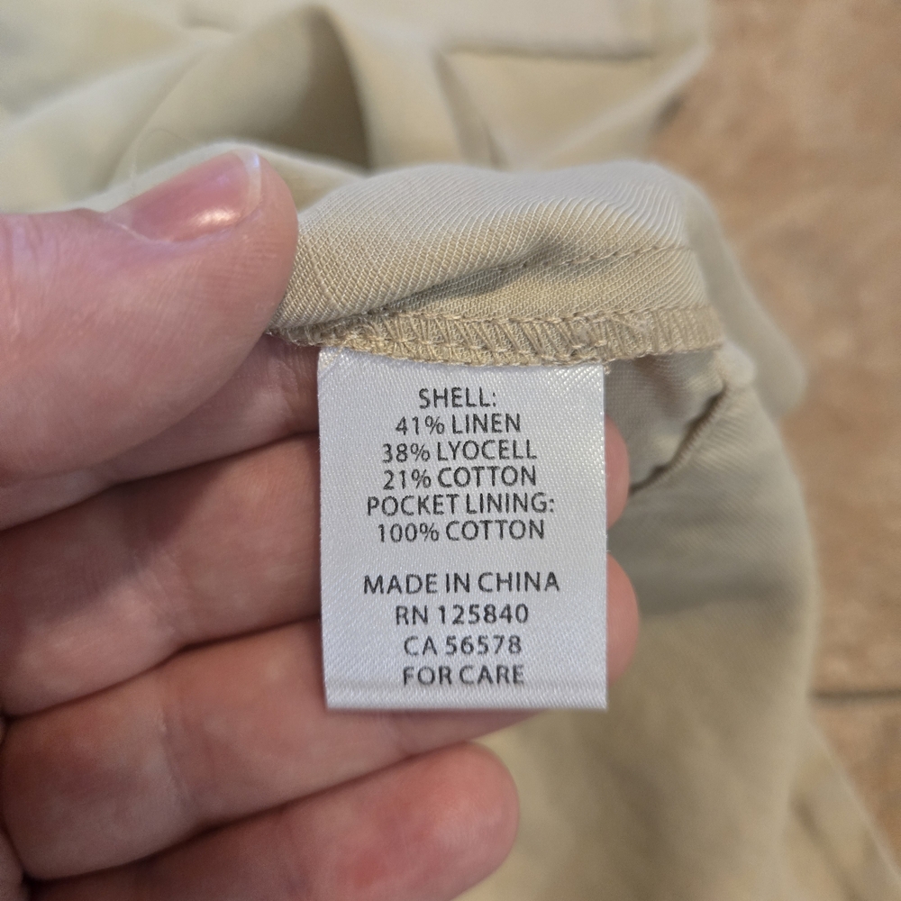 INTERMIX Beige Midi Skirt with Front Slit - Picture 5 of 5